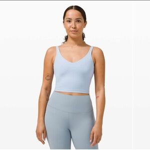 Lululemon Align Blue Linen Crop Tank Top